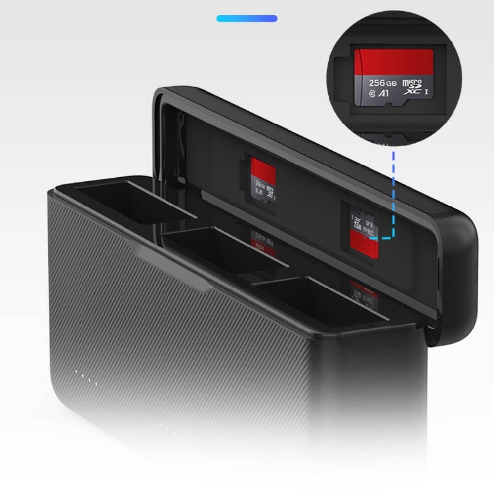 Carregador Triplo para Câmera DJI Osmo Action 4 / 3 - Telesin