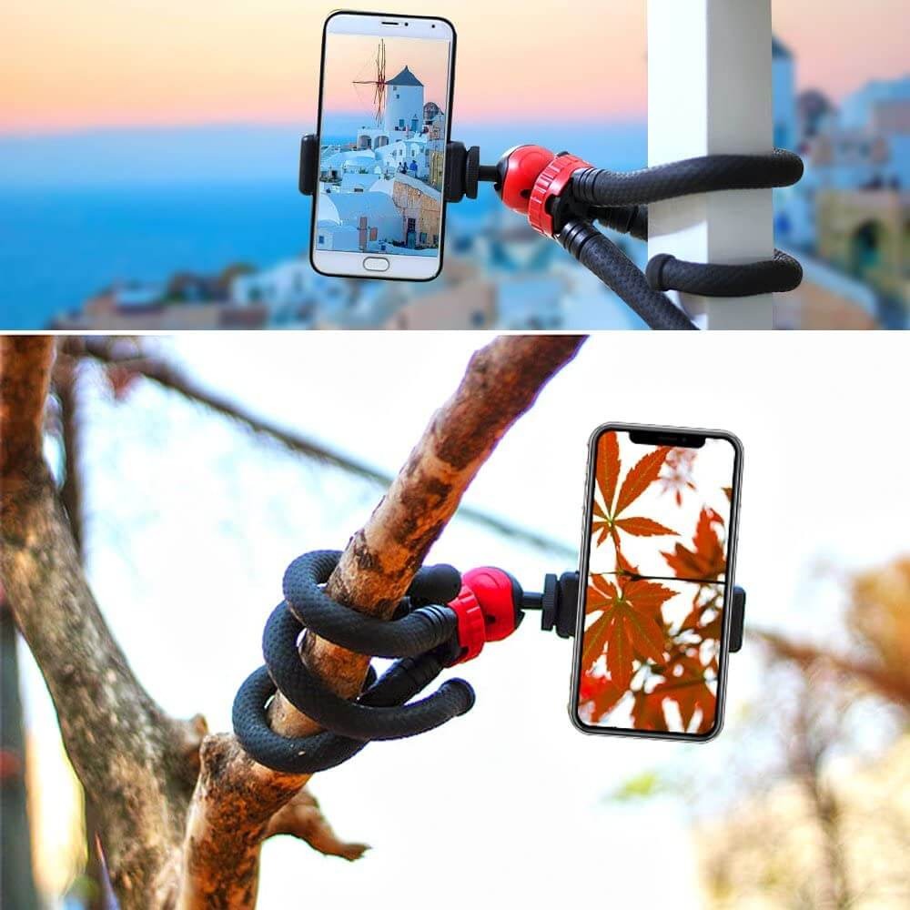 Tripé Flexível para Celular / GoPro / Câmeras DSLR + Controle Remoto Bluetooth