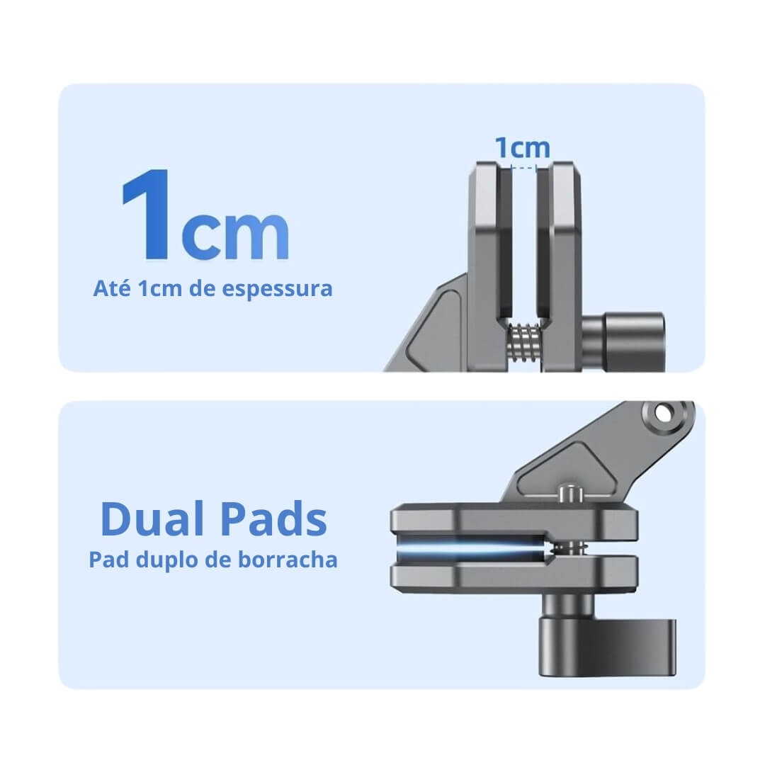 Suporte Para-brisas de Moto para GoPro e Similares - Telesin Suporte Para-brisas de Moto para GoPro e Similares - Telesin