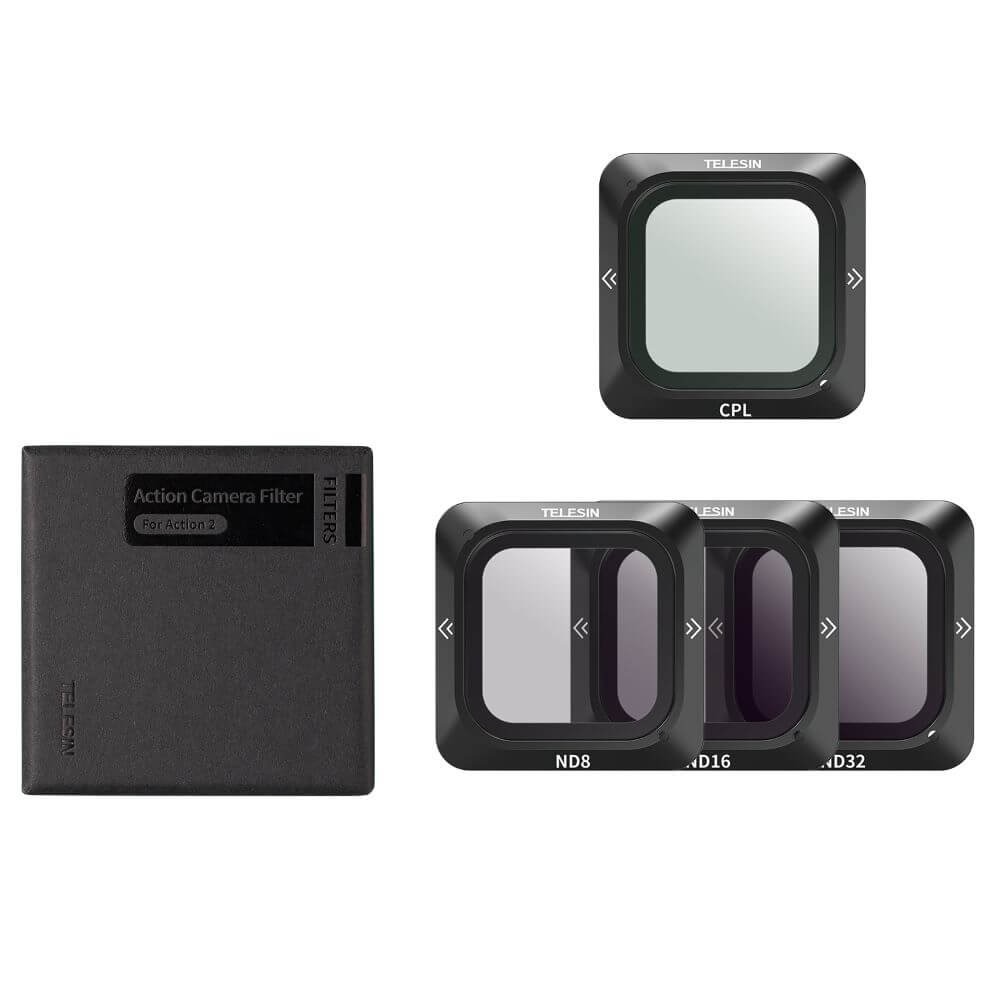 Kit de Filtros ND e CPL para DJI Action 2 - Telesin