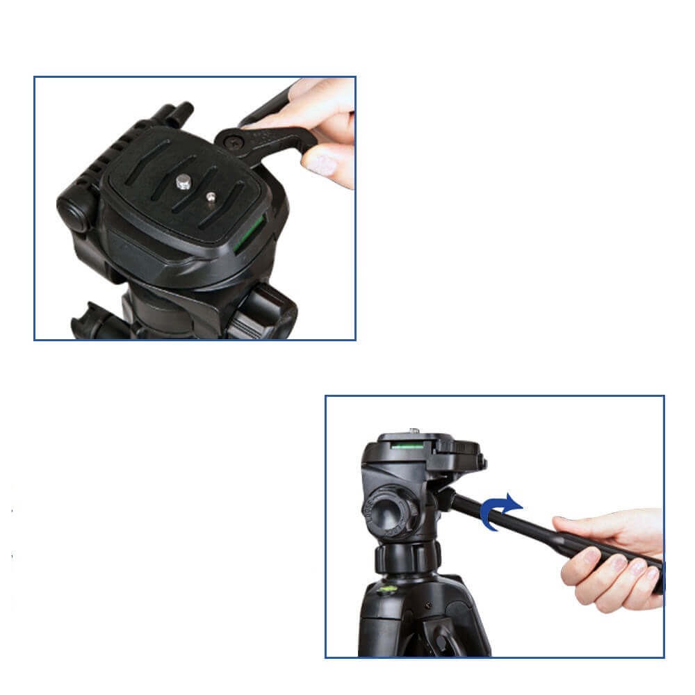 Tripé Fotográfico Profissional em Alumínio para Câmeras e Iluminação - 1,40m
