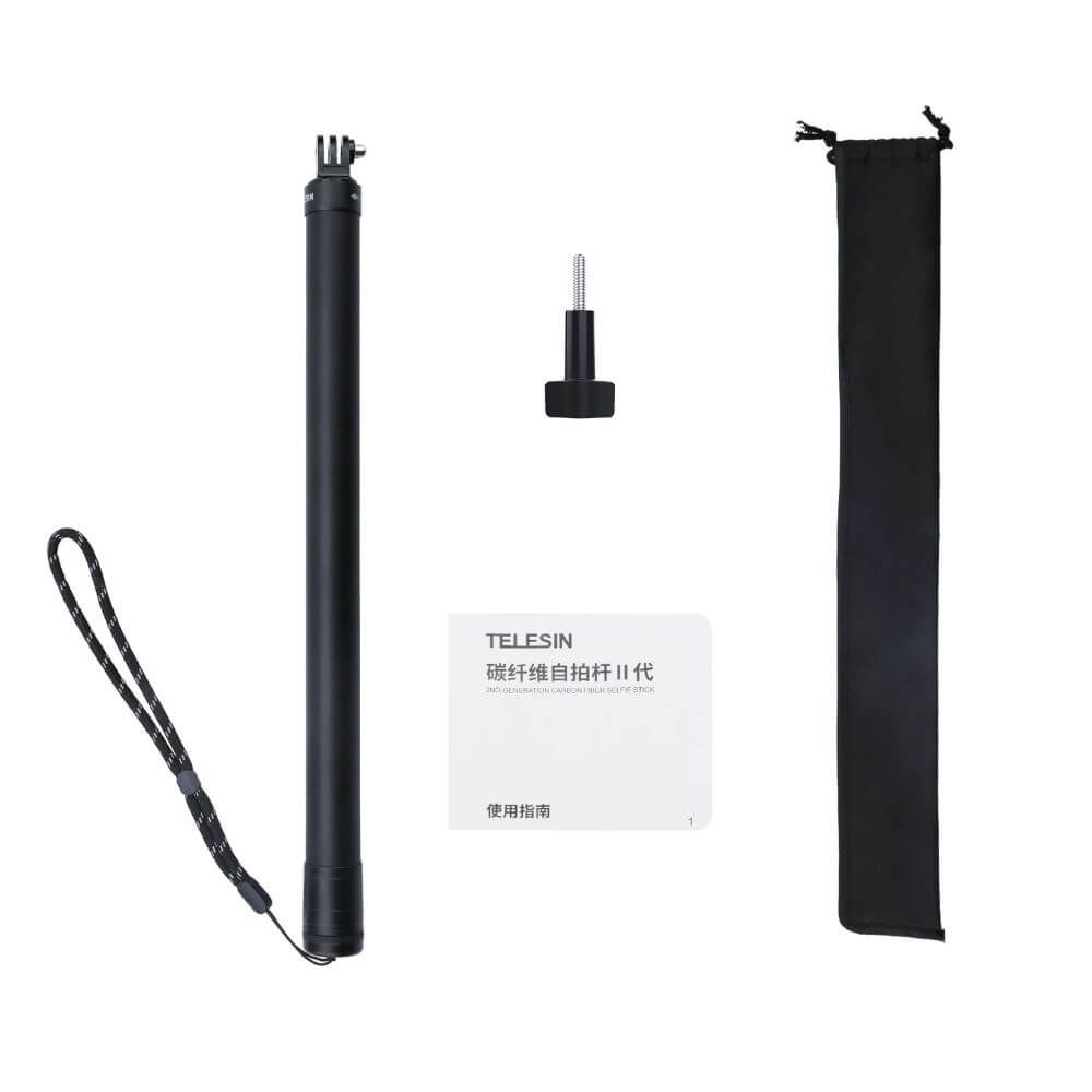 Bastão Extensor para GoPro MAX e Câmeras Similares - Telesin 3m