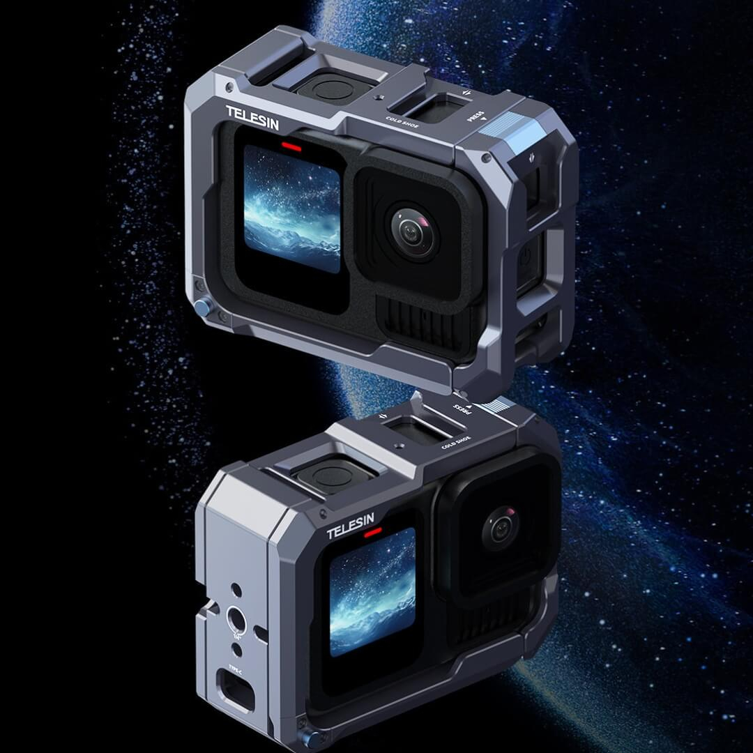 Suporte Frame Alumínio para GoPro Hero 13/12/11/10/9 Black - Telesin