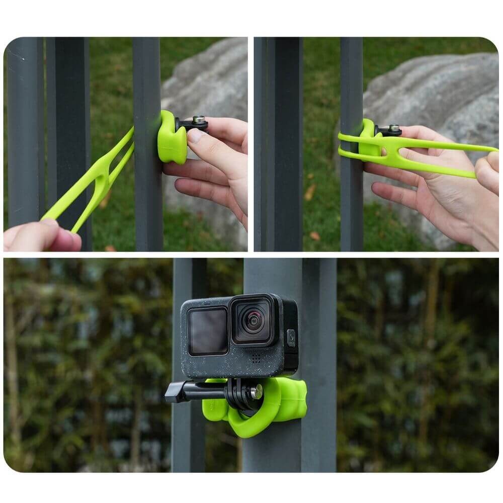 Suporte de Guidão ou Barra Tubular para GoPro Cor Verde - Telesin