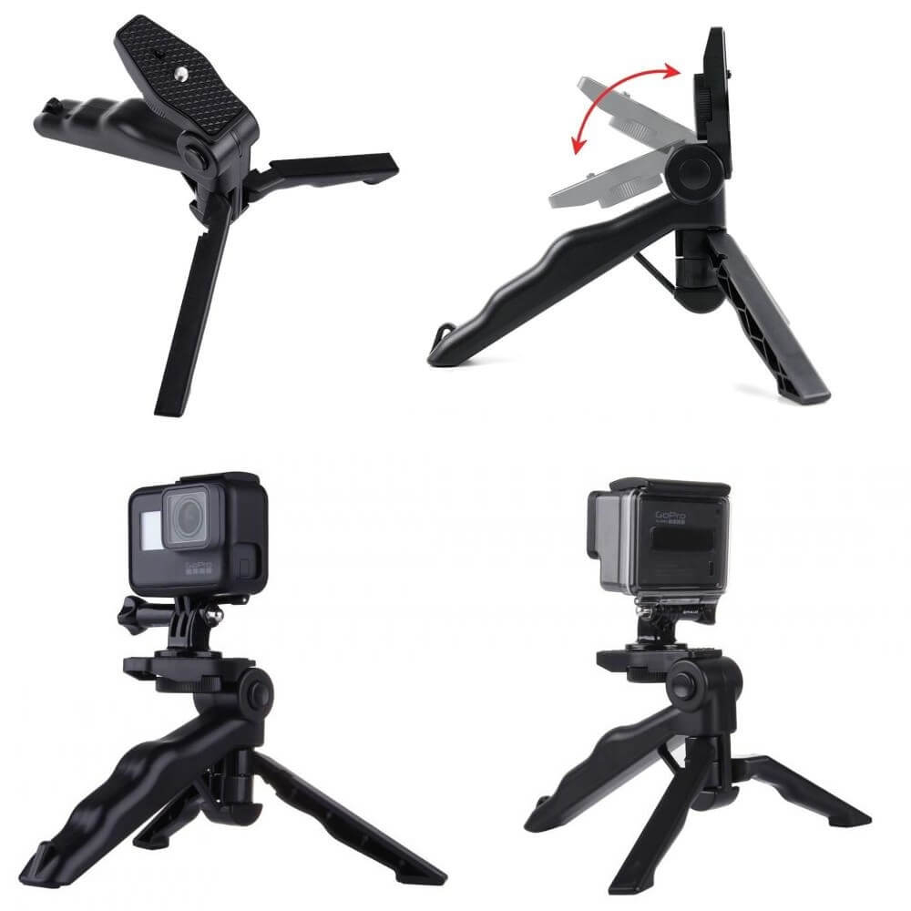 Mini Bastão de Mão e Tripé Para GoPro e Câmeras Compactas