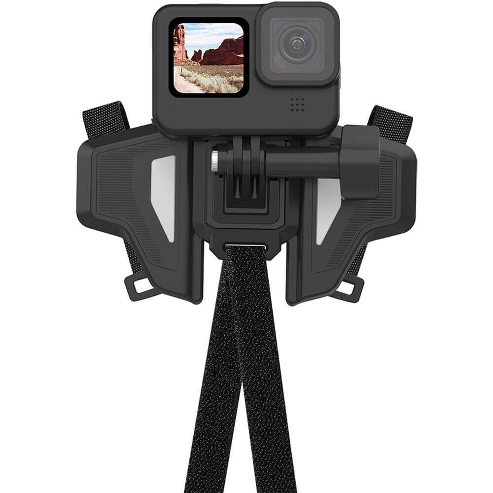 Suporte de Capacete Queixo para GoPro e Câmeras Similares - Telesin Cor Cinza