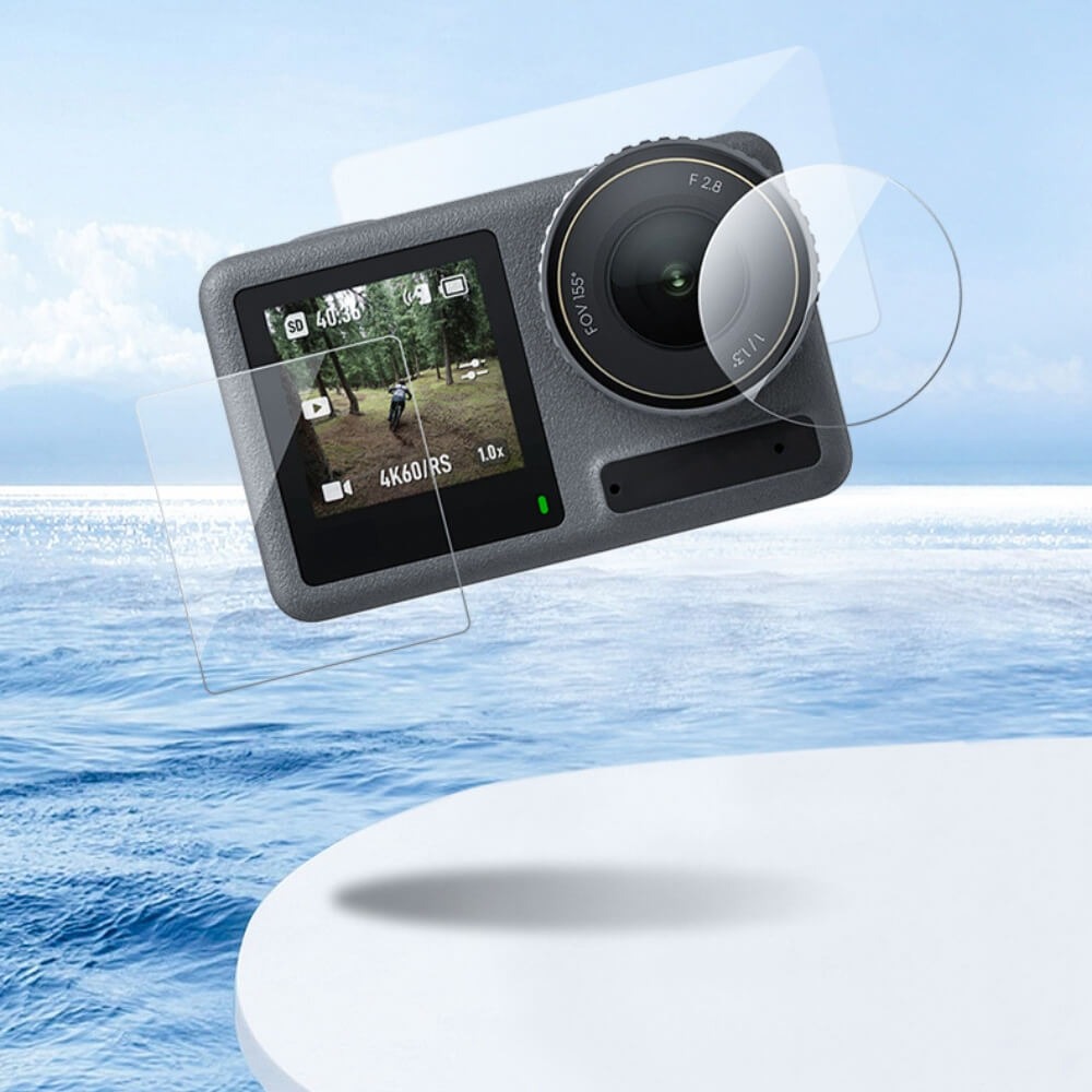 Película de Vidro para Câmera DJI Osmo Action 5 Pro / 4 / 3 - Telesin