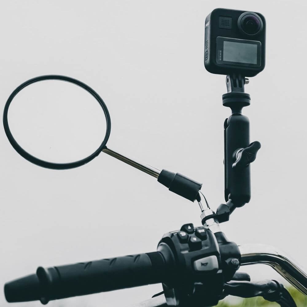 Suporte Retrovisor de Moto para GoPro e Câmeras Similares
