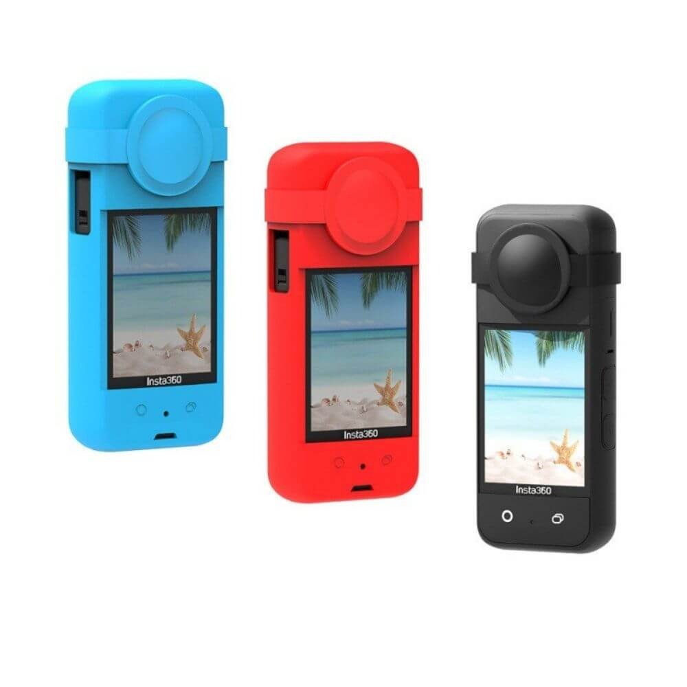 Case Capa de Silicone para Câmera Insta360 X3 + Protetor de Lente