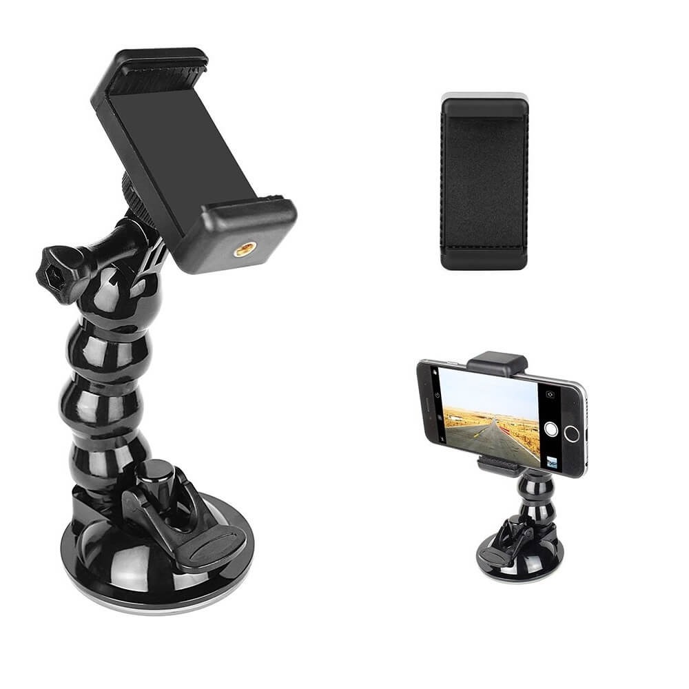 Suporte Ventosa Flexível para GoPro / Câmeras / Celulares