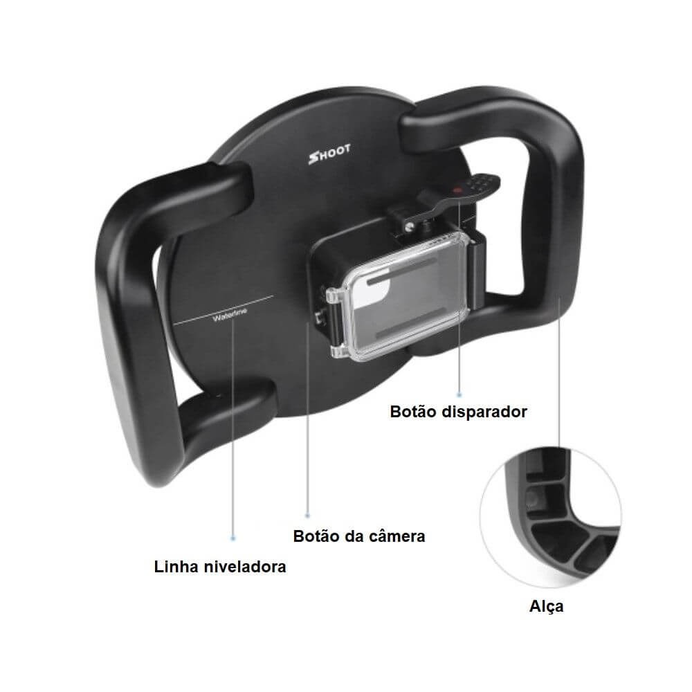 Dome para Câmera DJI Osmo Action com Suporte Manual - Shoot