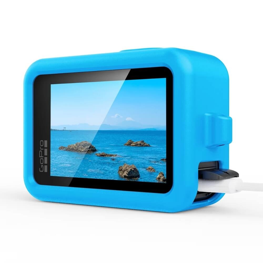 Capa de Silicone para GoPro Hero 13 Black + Tampa para Lente + Porta Cor: Azul