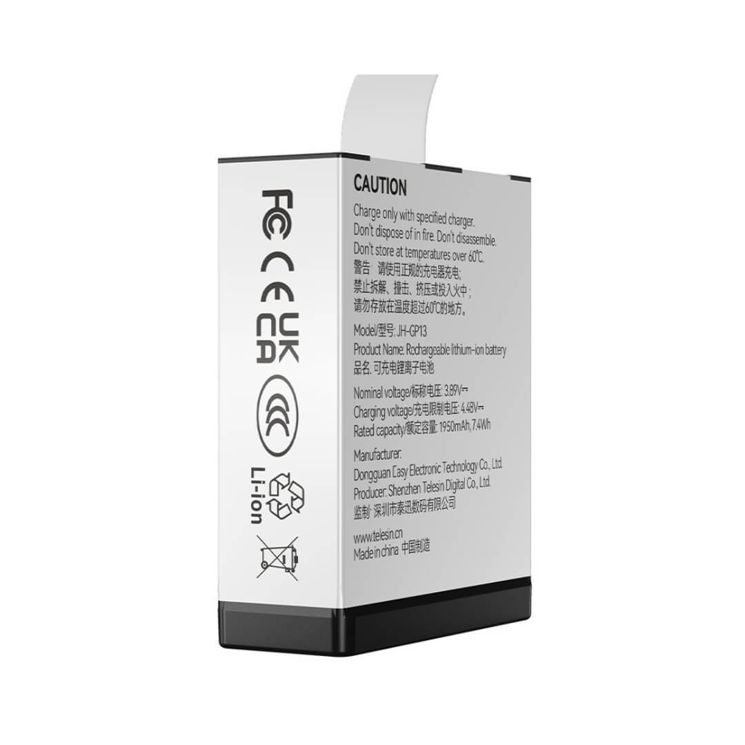 Bateria para Câmera GoPro Hero 13 Black - Telesin Stamina Bateria para Câmera GoPro Hero 13 Black - Telesin Stamina