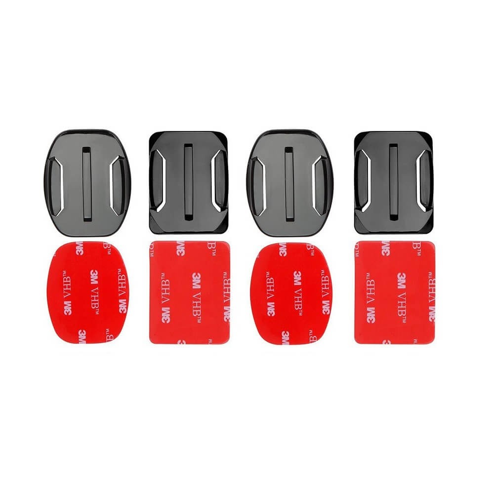 Kit de Suportes Adesivos Planos e Curvos para GoPro e Câmeras Similares - Telesin