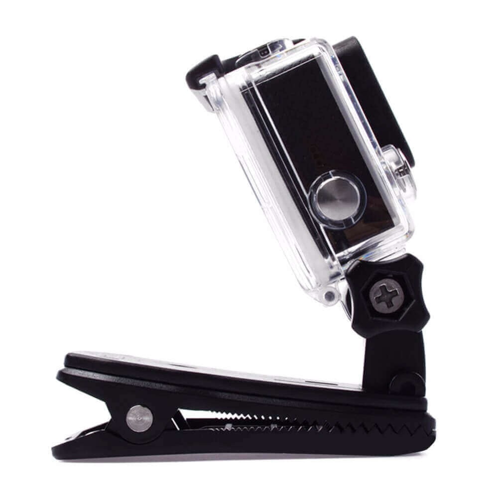 Suporte para GoPro e Câmeras Similares Tipo Grampo Presilha 360º