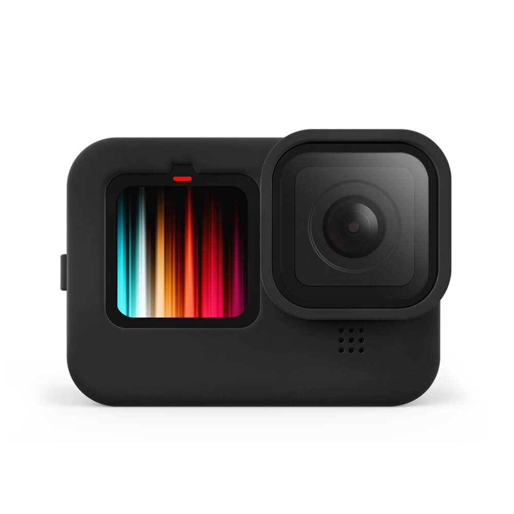 Capa de Silicone GoPro Hero 12 / 11 / 10 / 9 Black + Tampa para Lente + Cordão