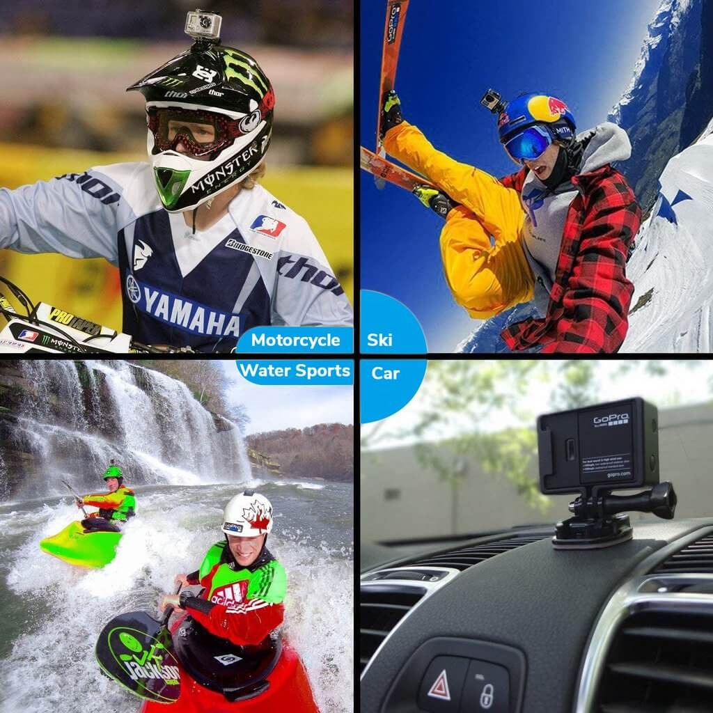 Kit de Suportes Adesivos Planos e Curvos para GoPro e Câmeras Similares