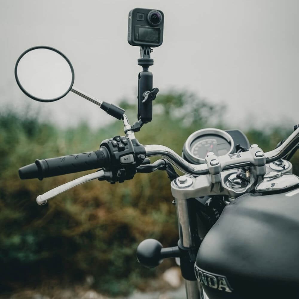 Suporte Retrovisor de Moto para GoPro e Câmeras Similares