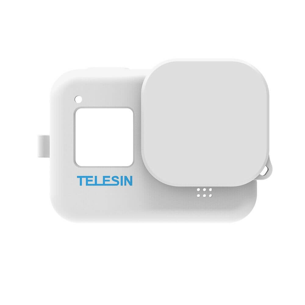 Capa de Silicone para GoPro Hero 8 Black + Cordão + Tampa - Telesin