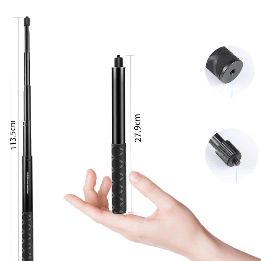 Suporte de Guidão com Bastão Extensor para GoPro / Insta 360 X2 / X3 / X4 / X5 - FUNPro