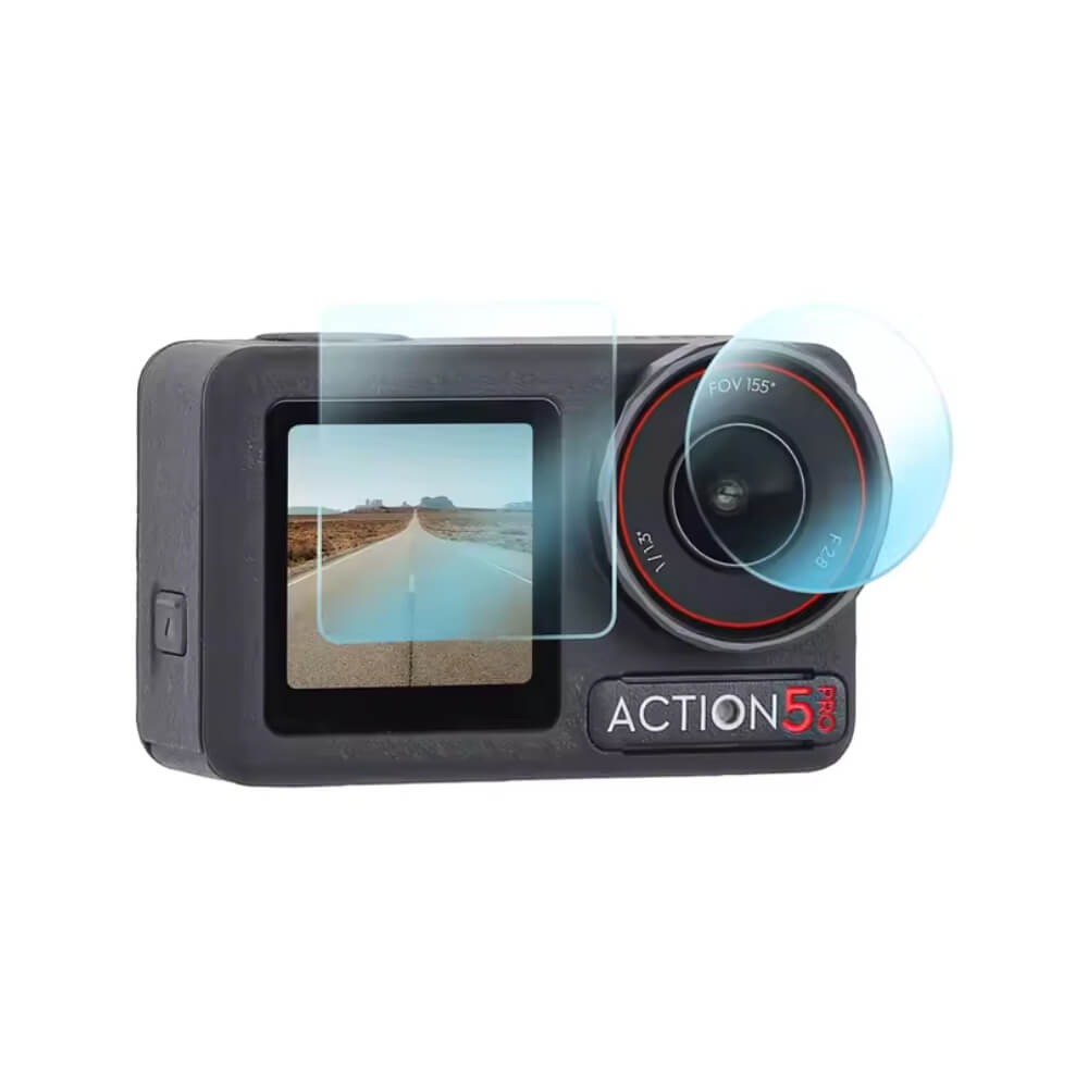 Película de Vidro para Câmera DJI Osmo Action 5 Pro - Telesin