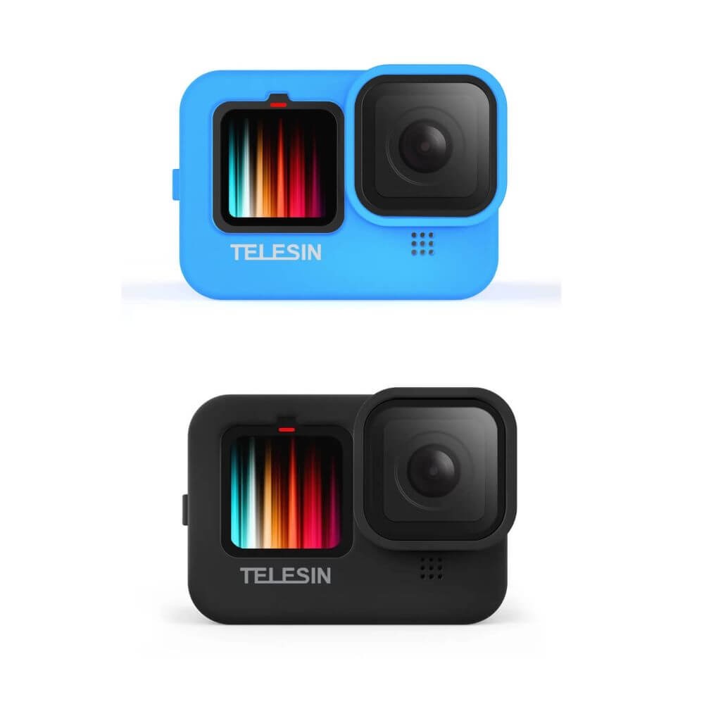 Capa de Silicone para GoPro Hero 12 / 11 / 10 / 9 Black + Cordão + Tampa - Telesin