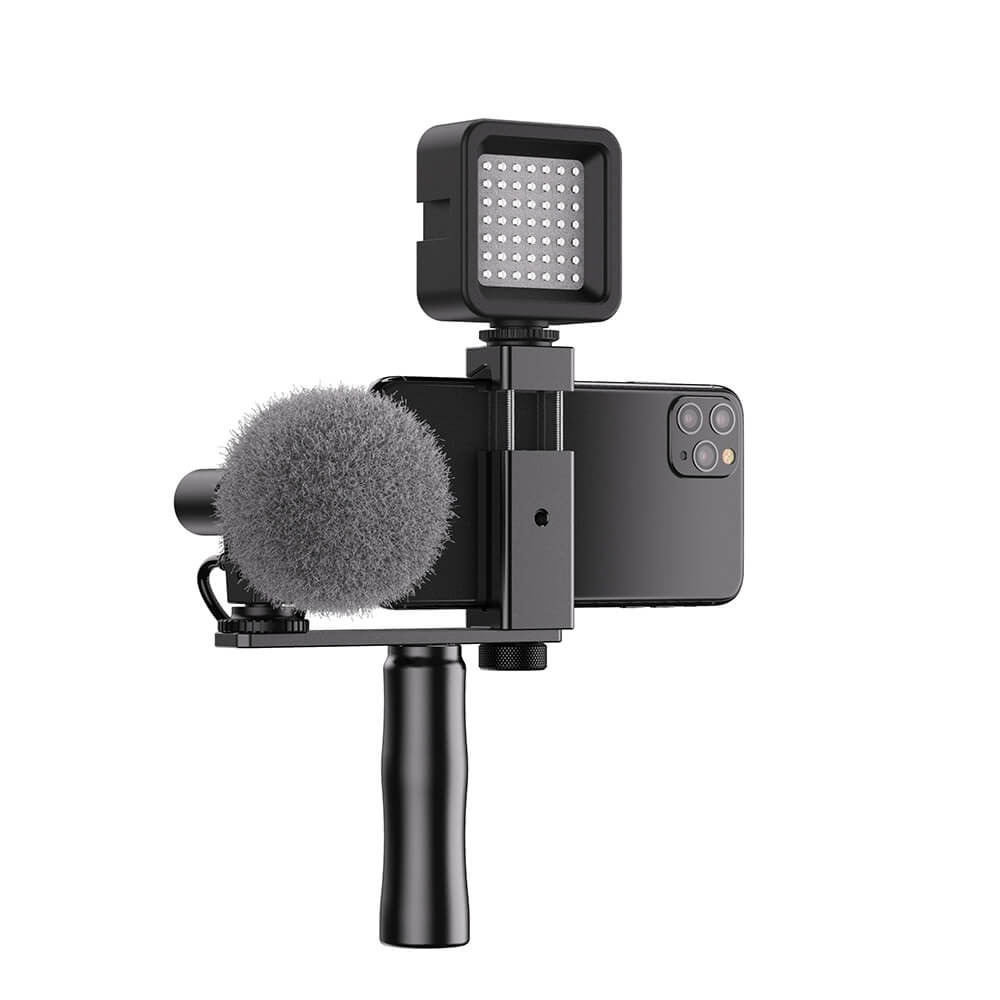 Kit Vlog para Celular (Bastão + Suporte + Placa de Montagem) - Apexel