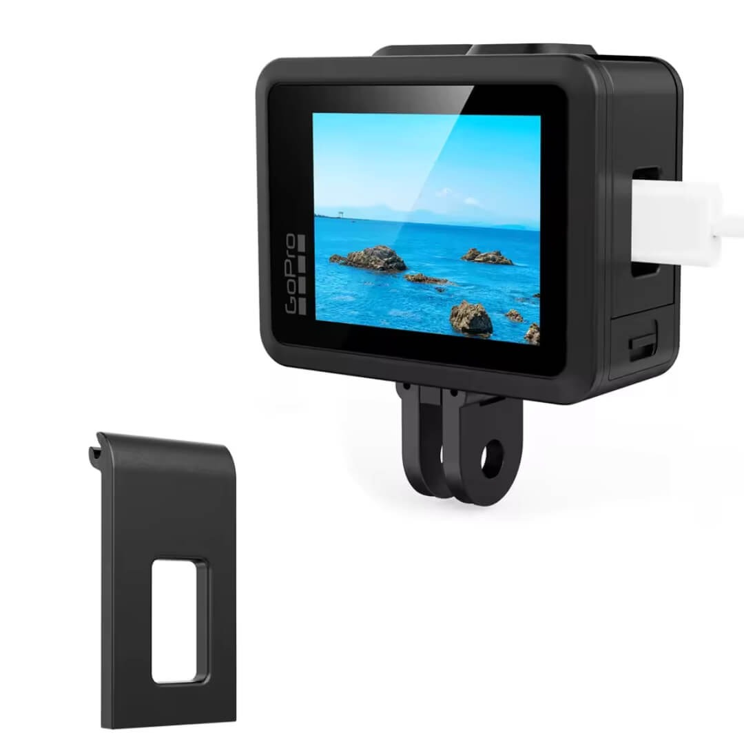 Kit de Proteção GoPro Hero 4k (2024) - Case de Silicone + Porta lateral + Película