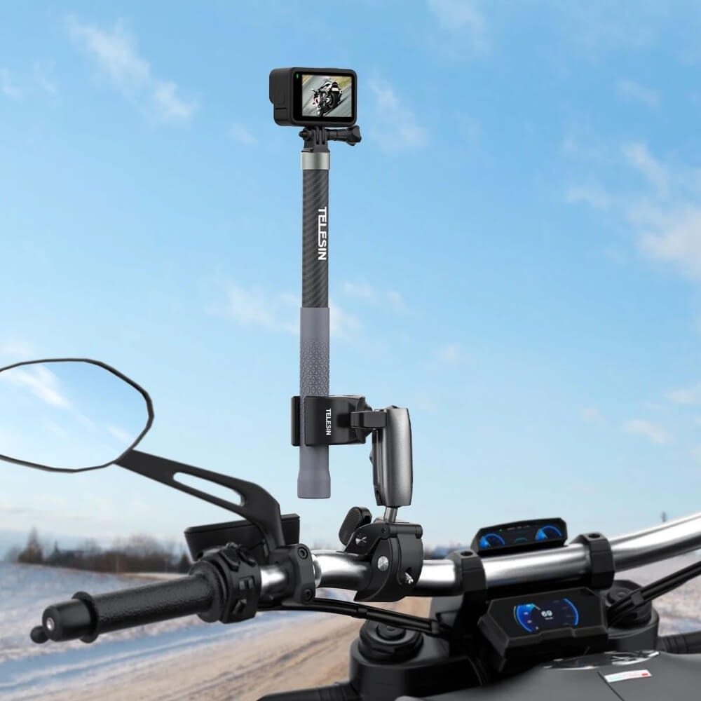 Suporte Garra Dupla Articulável para GoPro e Similares - Telesin