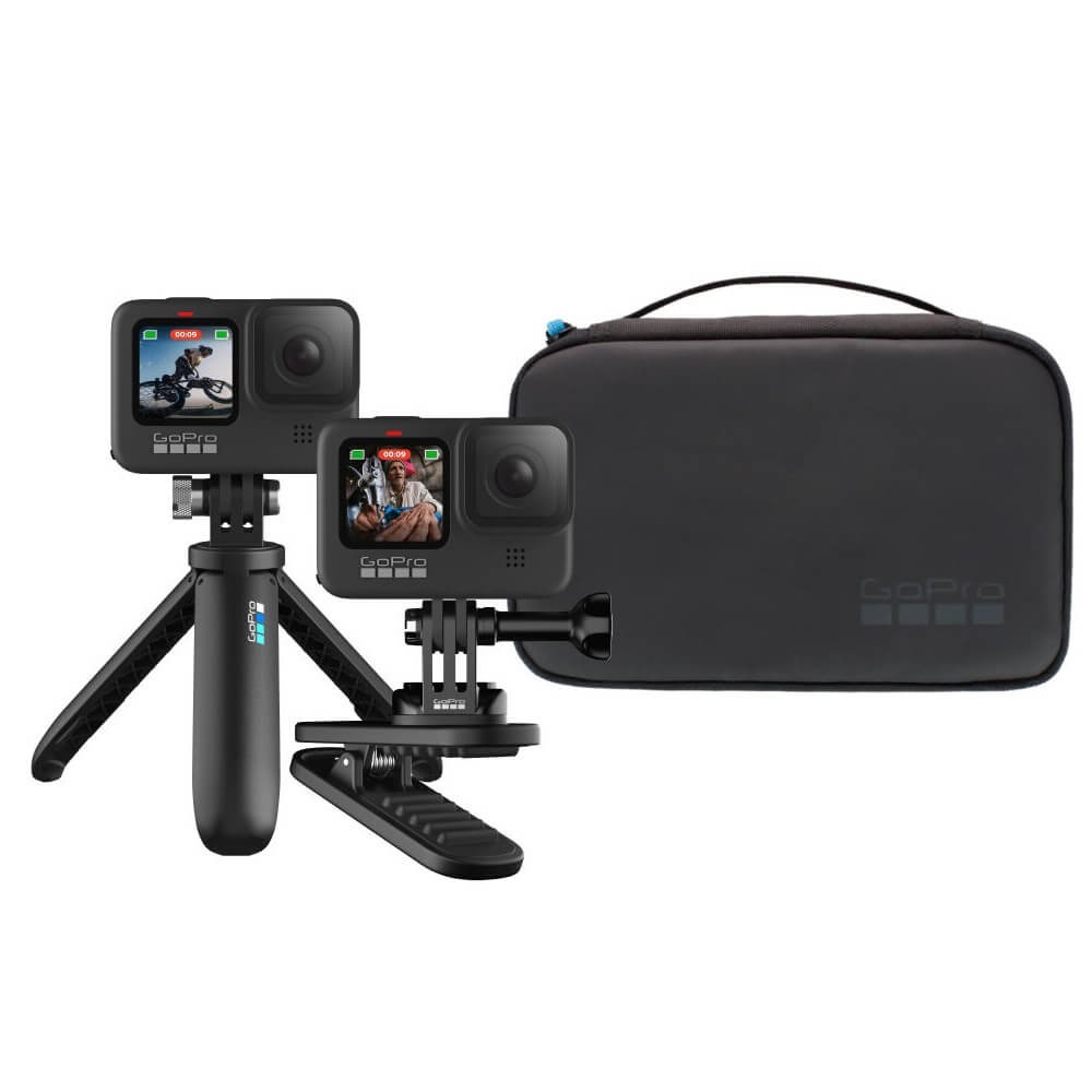 Kit Viagem GoPro 2.0 - Bastão Shorty + Clip Magnético + Estojo -  AKTTR-002