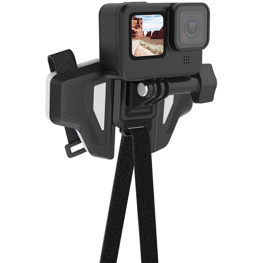 Suporte de Capacete Queixo para GoPro e Câmeras Similares - Telesin Cor Cinza