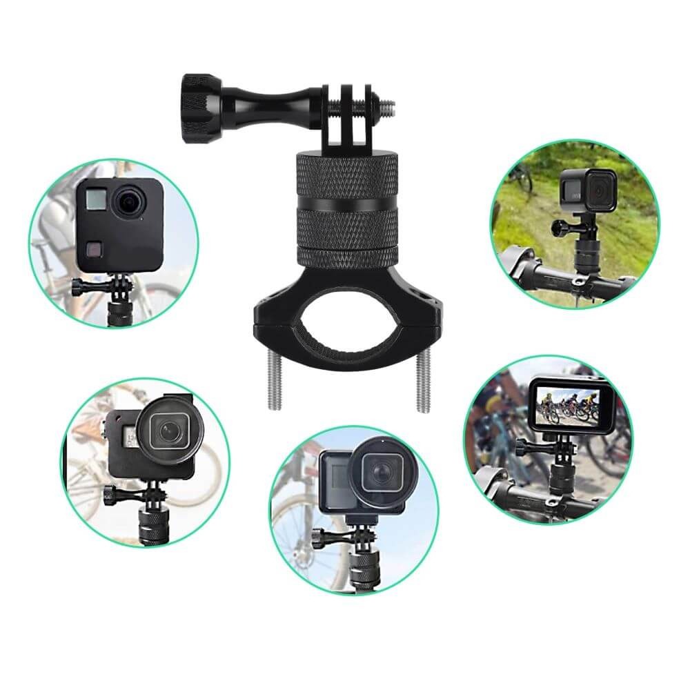 Suporte Guidão de Bike para GoPro e Câmeras Similares em Alumínio 360º