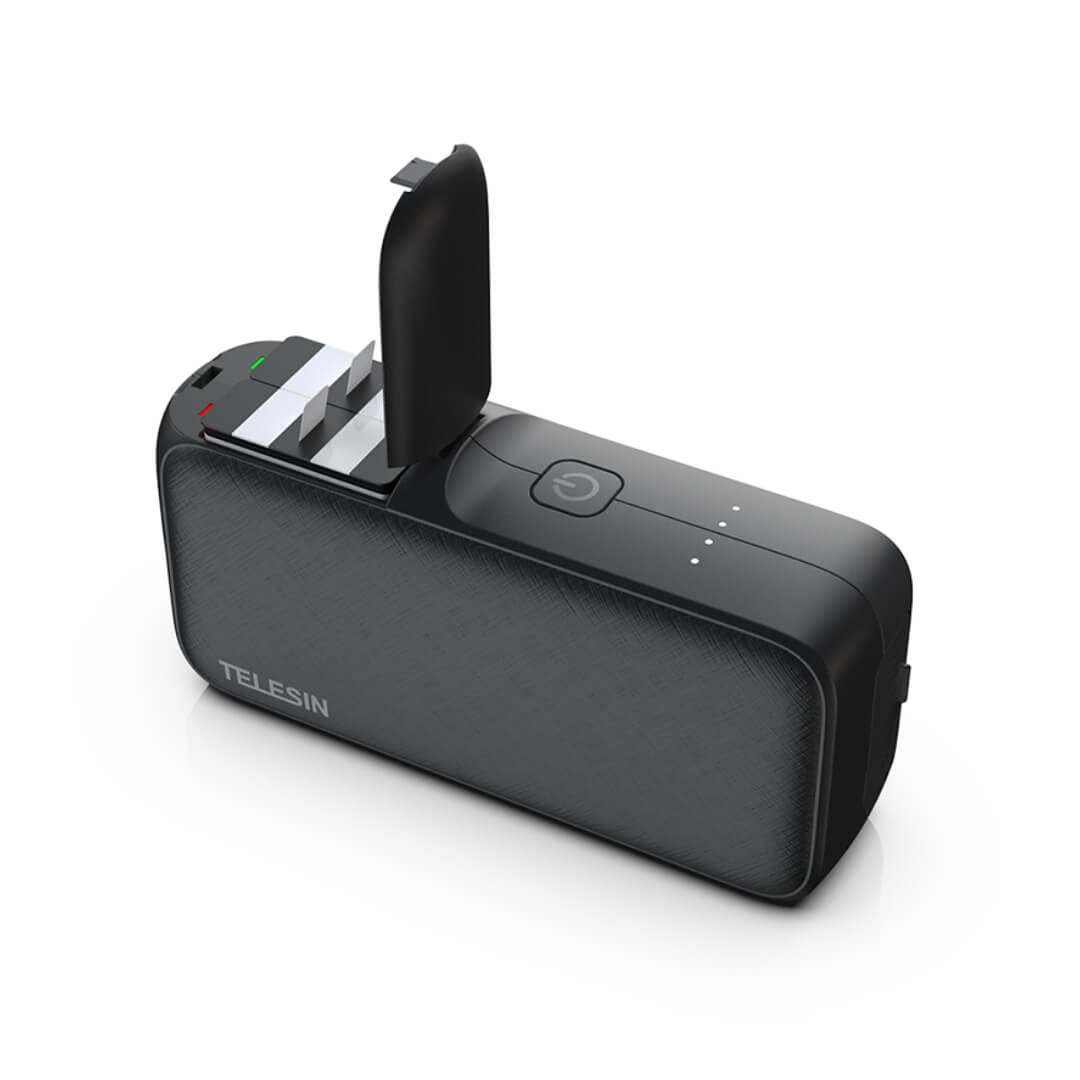Carregador Power Bank 10000mAh para GoPro Hero 13 Black - Telesin Carregador Power Bank 10000mAh para GoPro Hero 13 Black - Telesin