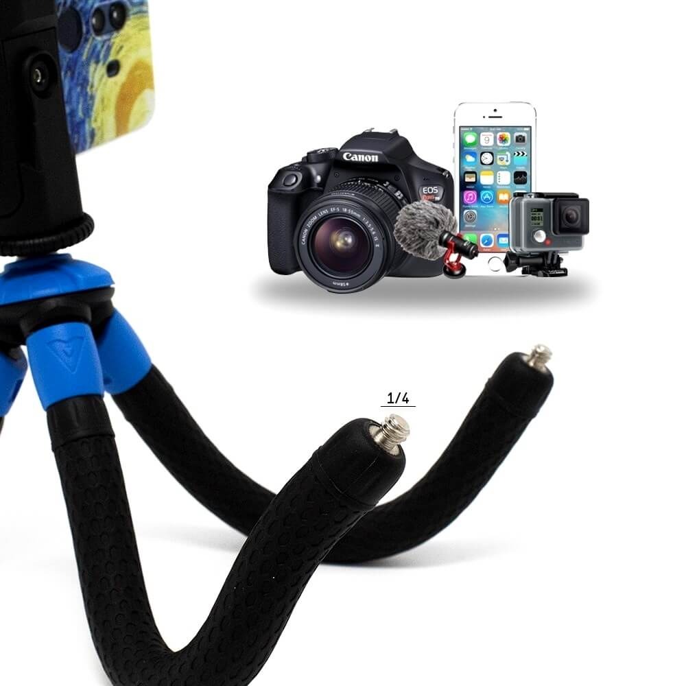 Tripé Flexível para Celular e Câmeras DSLR - Apexel