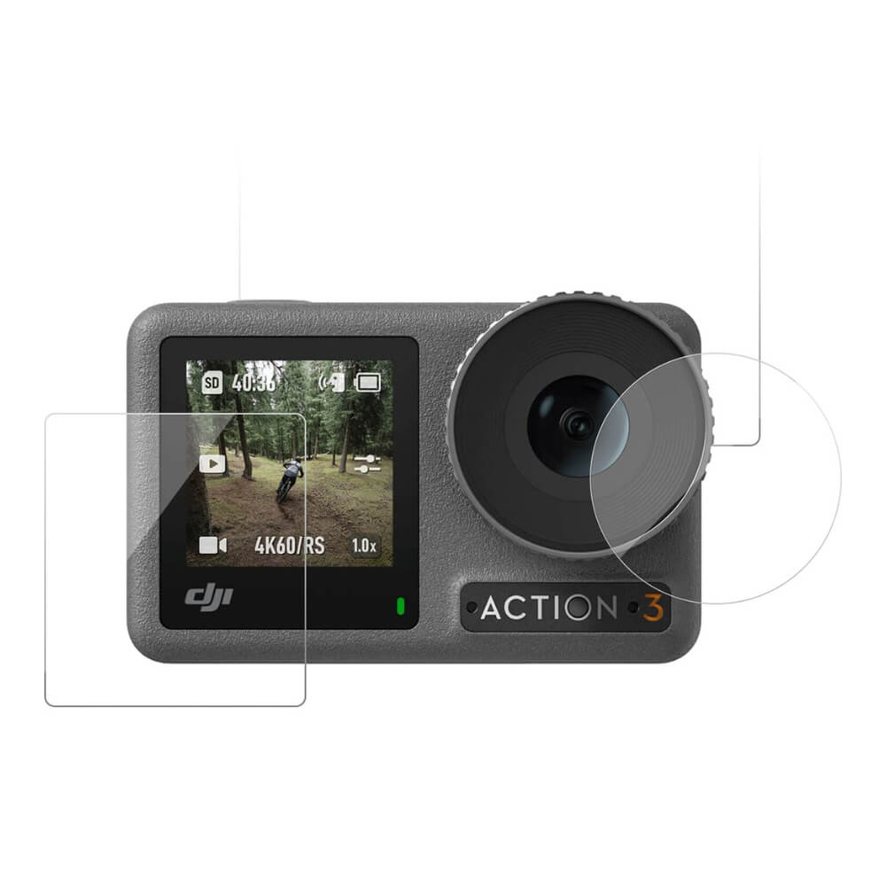 Película de Proteção para Câmera DJI Osmo Action 3 / 4 Pro Vidro Temperado