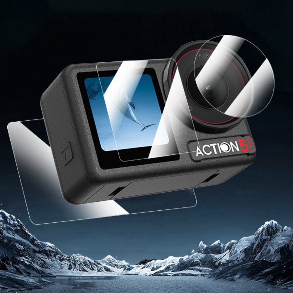Película de Vidro para Câmera DJI Osmo Action 5 Pro - Telesin