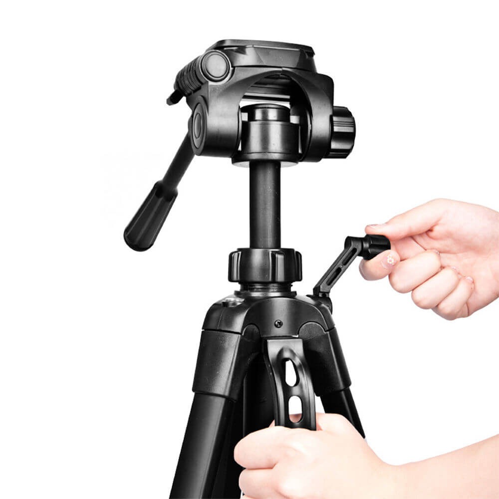 Tripé Fotográfico Profissional em Alumínio para Câmeras e Iluminação - 1,40m