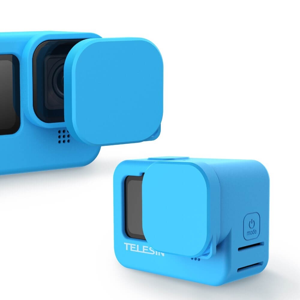 Capa de Silicone para GoPro Hero 12 / 11 / 10 / 9 Black + Cordão + Tampa - Telesin