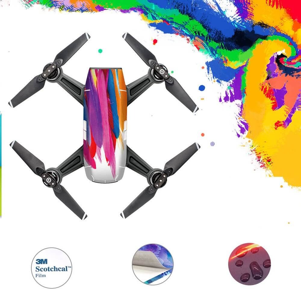 Conjunto com 4 Adesivos Decorativos Drone DJI Spark - Pgytech