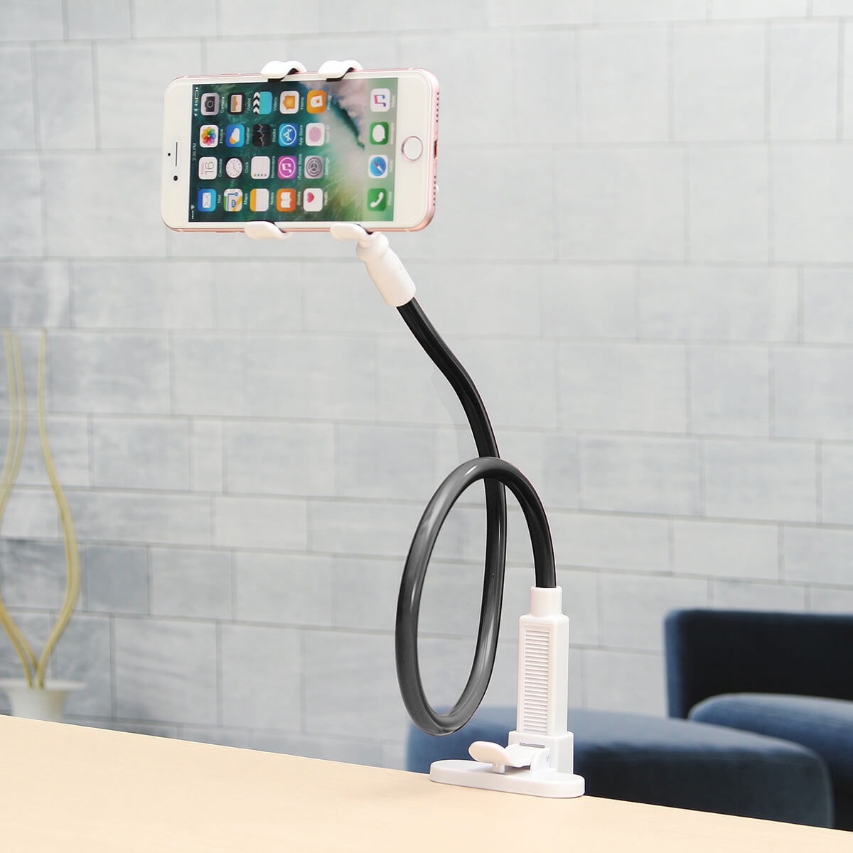 Suporte para Celular com Haste Flexível e Garra de Apoio