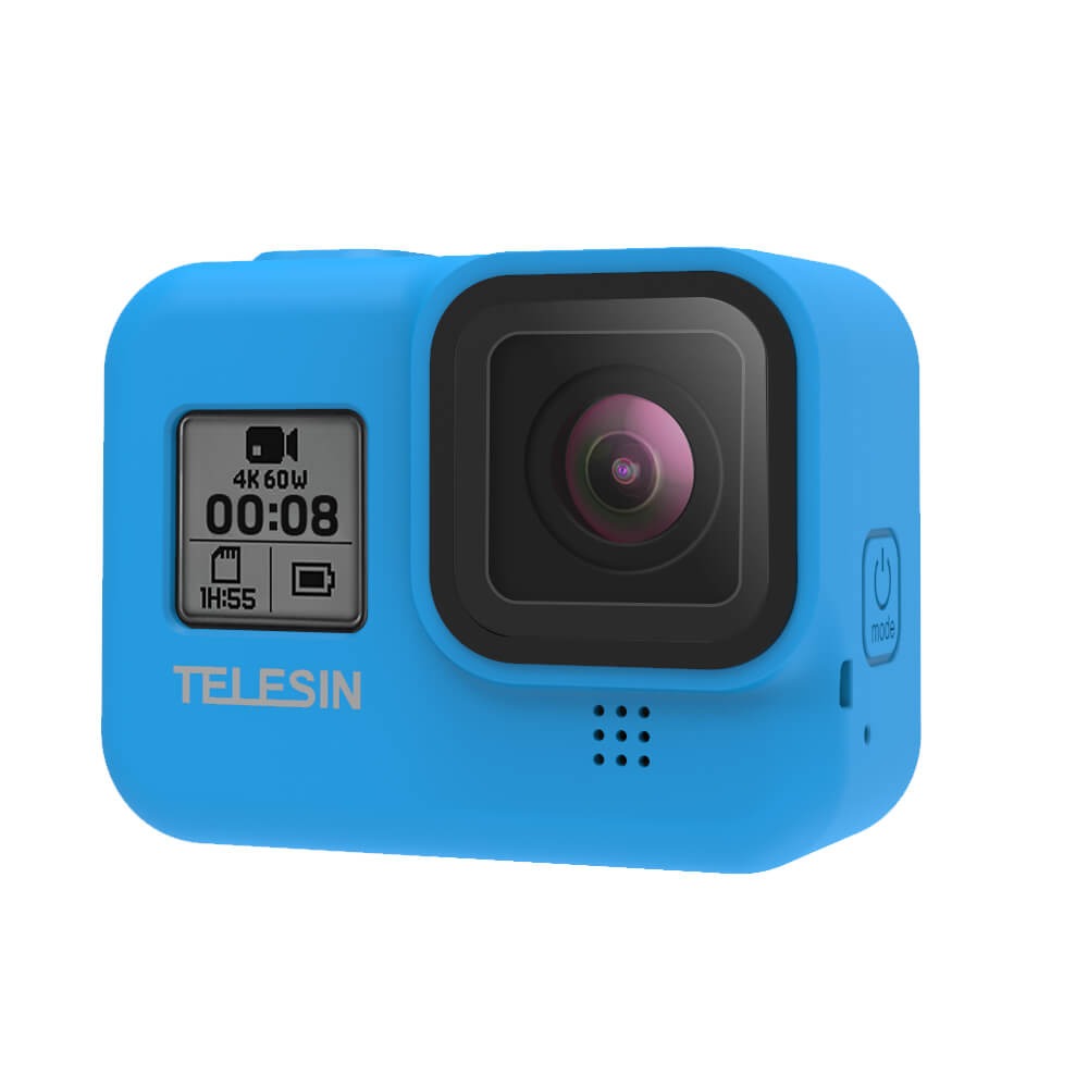 Capa de Silicone para GoPro Hero 8 Black + Cordão Ajustável Telesin