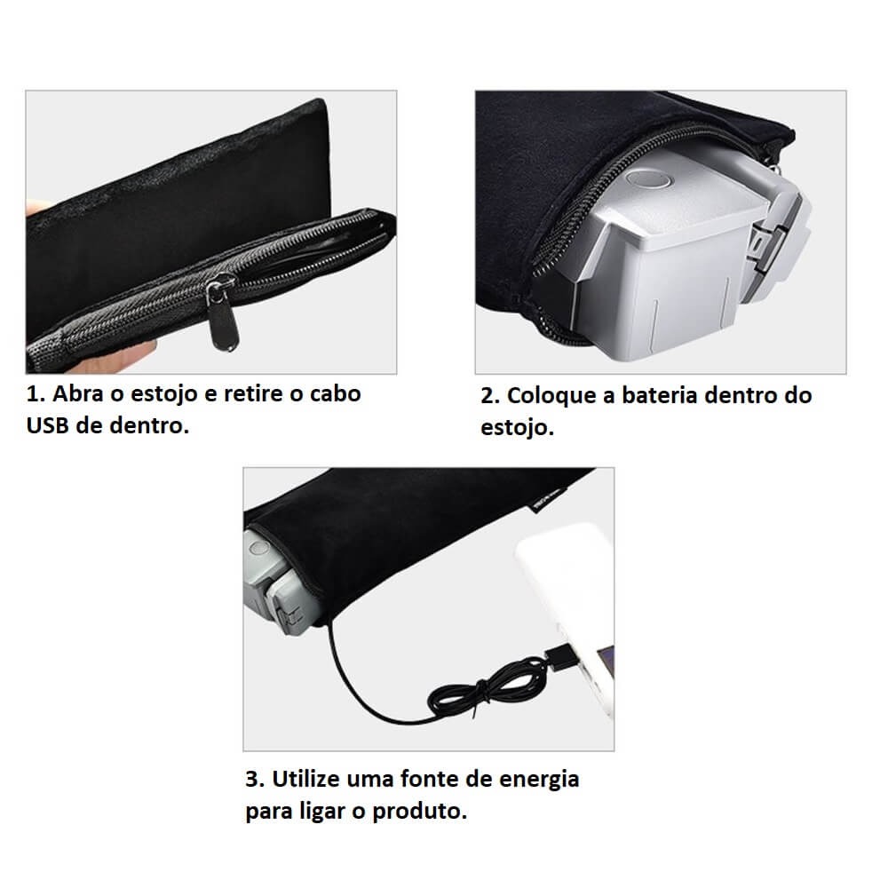 Estojo de Aquecimento e Isolamento Térmico para Baterias de Drone - StartRC