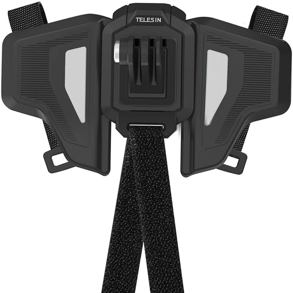Suporte de Capacete Queixo para GoPro e Câmeras Similares - Telesin Cor Cinza