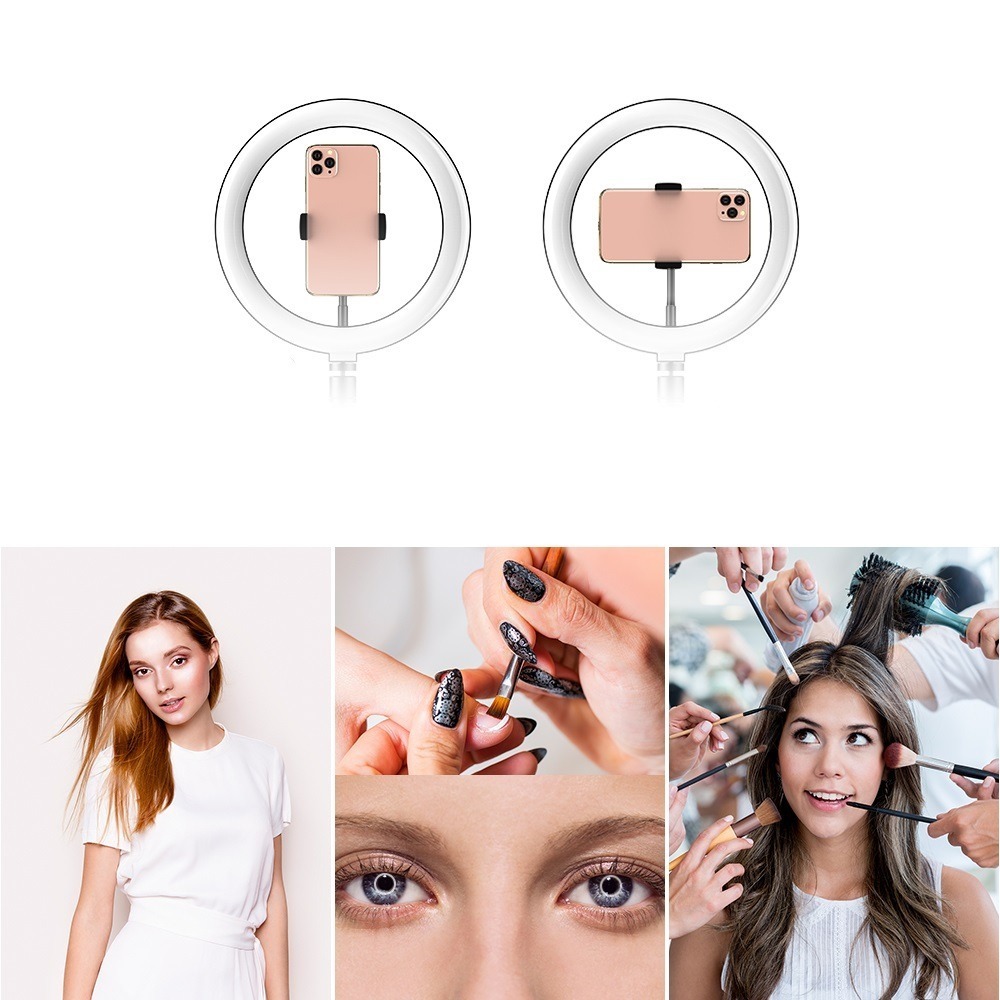 Iluminador Circular de Led Ring Light 26cm com Tripé - Apexel