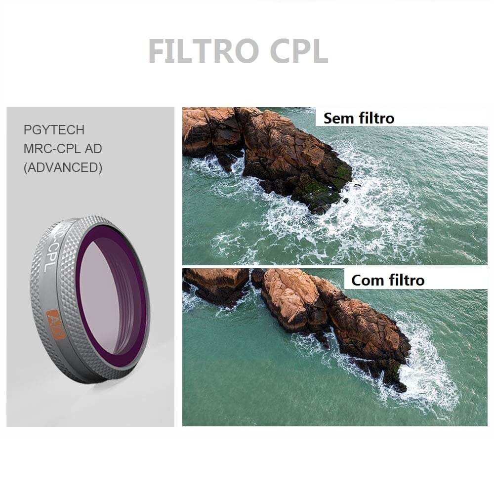 Filtro Polarizador para Drone DJI Mavic 2 Zoom - Pgytech Advanced