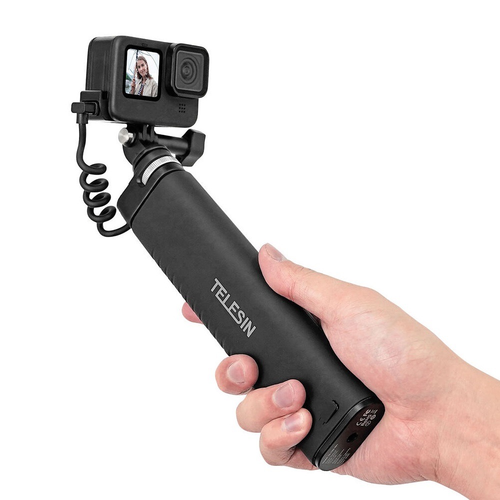 Bastão Extensor com Power Bank Integrado 10000mAh para GoPro - Telesin