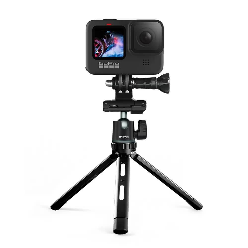 Tripé para Celular e Câmeras DSLR com Estrutura em Alumínio - Telesin