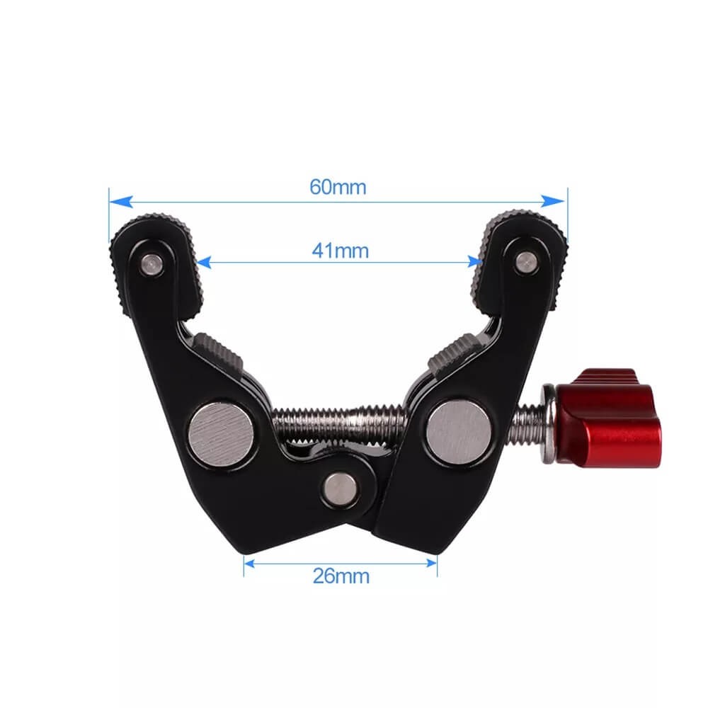 Suporte de Garra com Encaixe 1/4 e 3/8 Polegadas