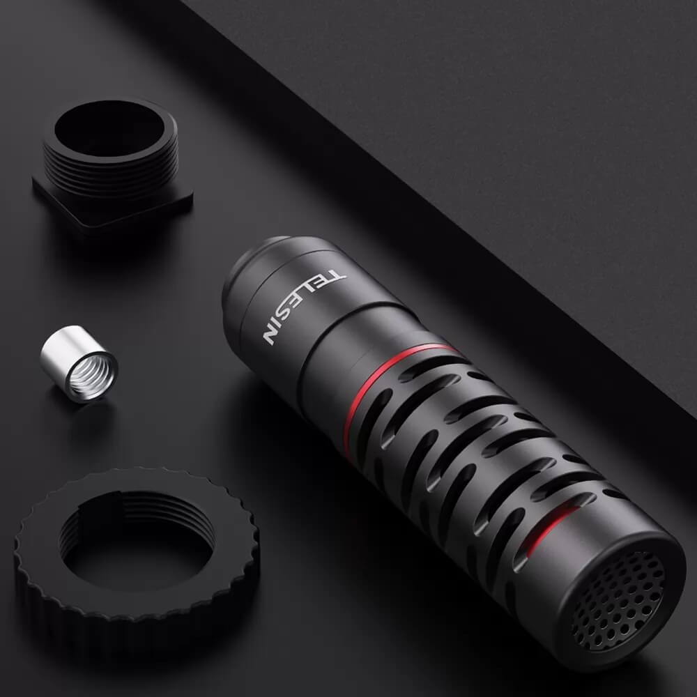 Microfone Externo Shotgun para Câmeras e Celulares - Telesin