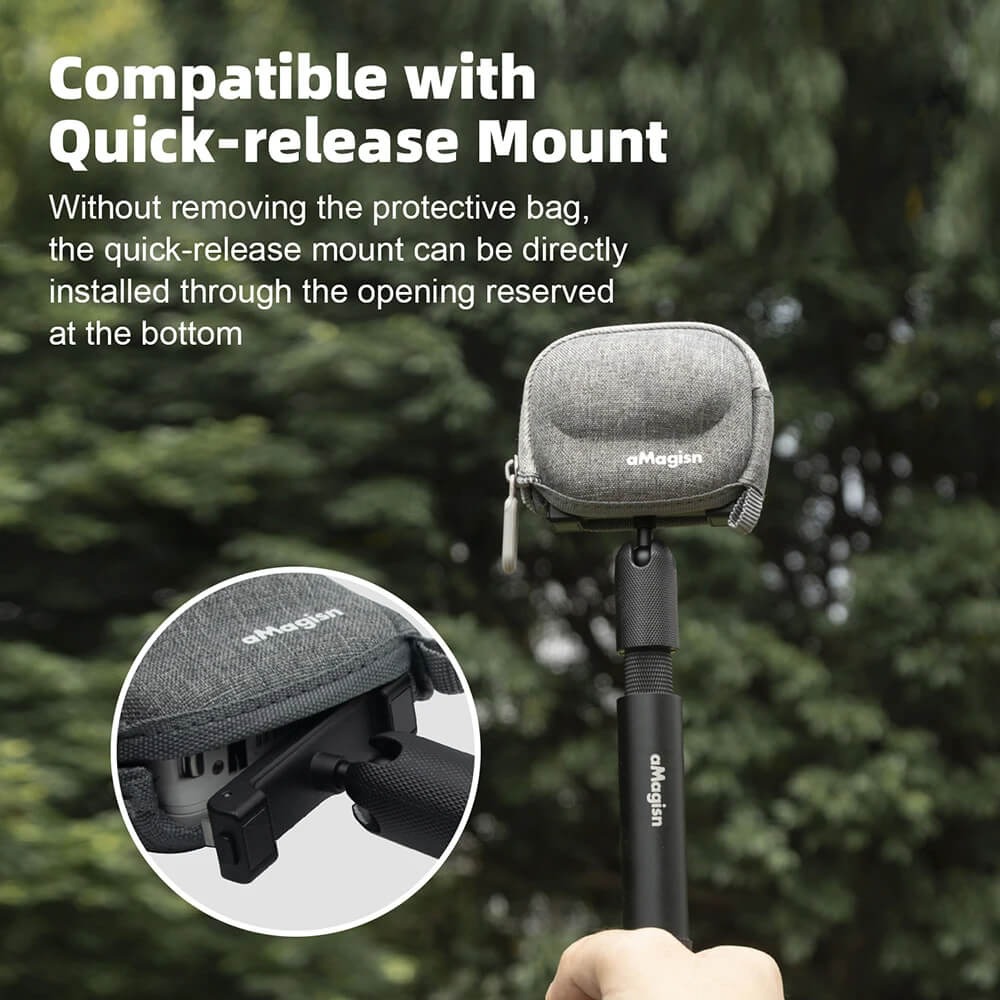Mini Case para Câmera Insta360 GO 3 com Abertura - Cor Cinza